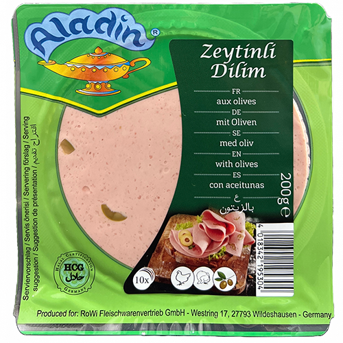 Aladin Scheibenwurst mit Oliven 200g