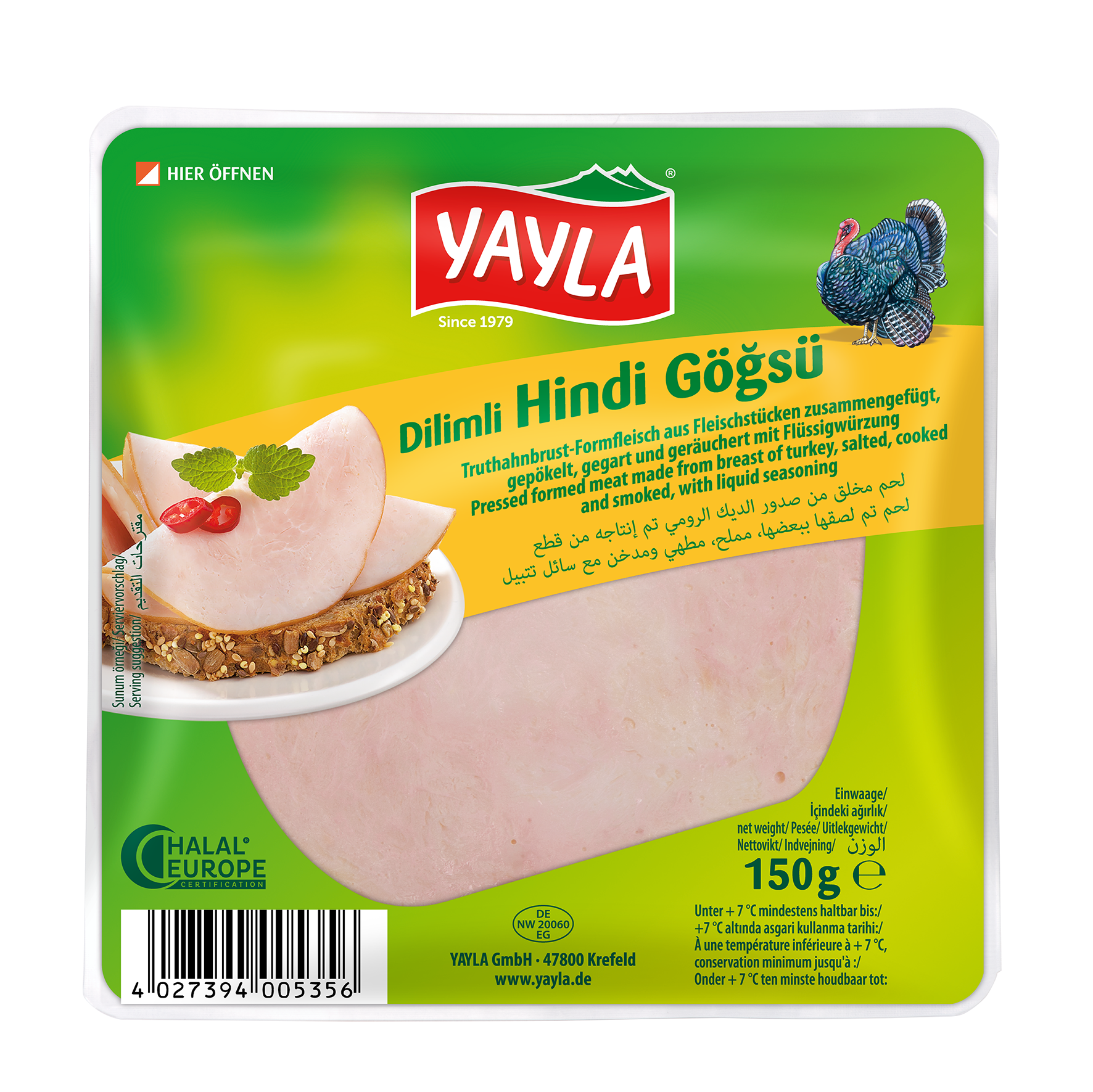 Yayla Putenbrust in Scheiben 150g