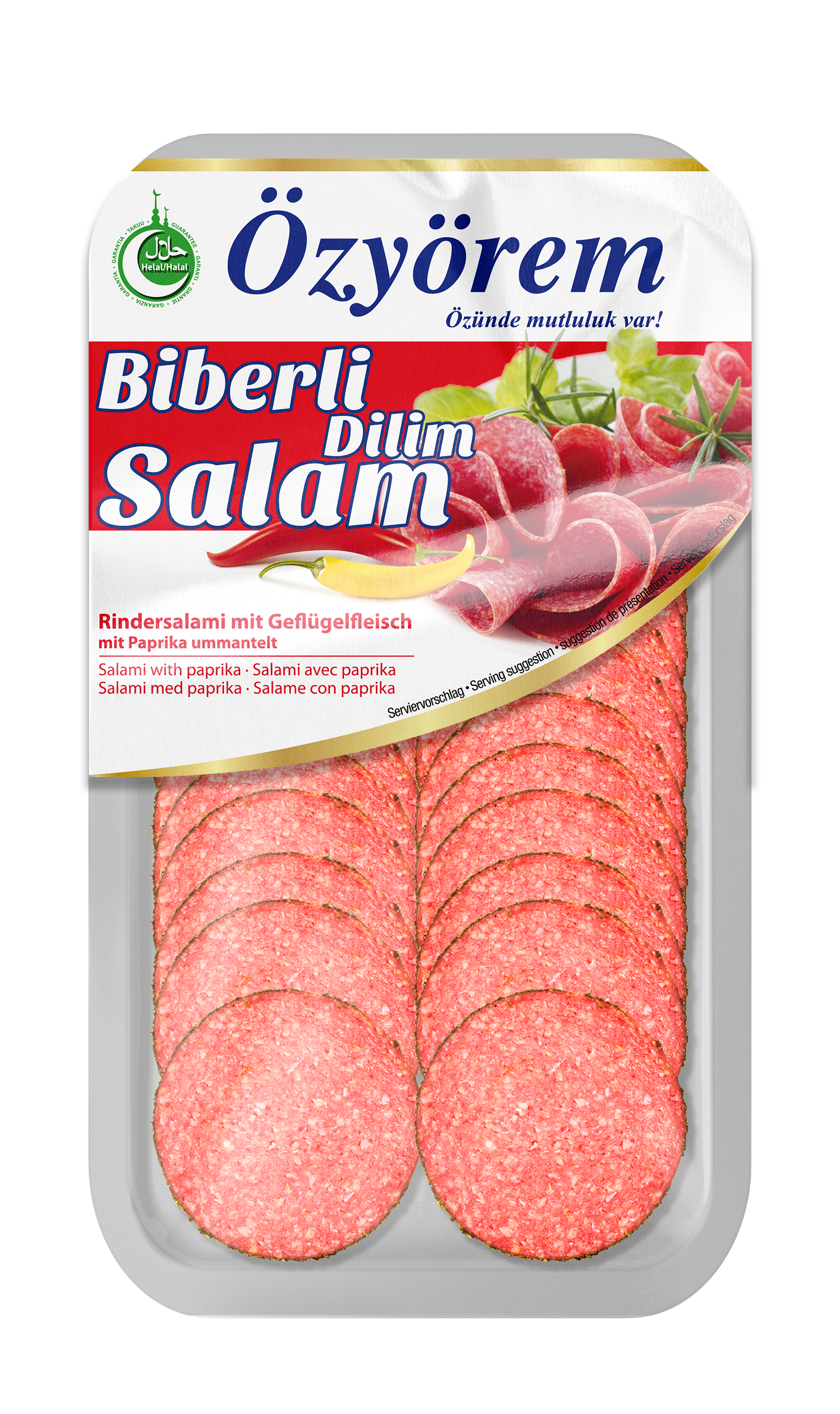 ÖzYörem Rindersalami mit Geflügelfleisch mit Paprikamantel 80g