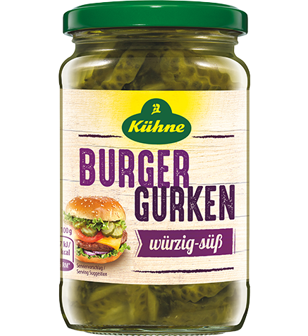 Kühne Burger Gurken 370ml