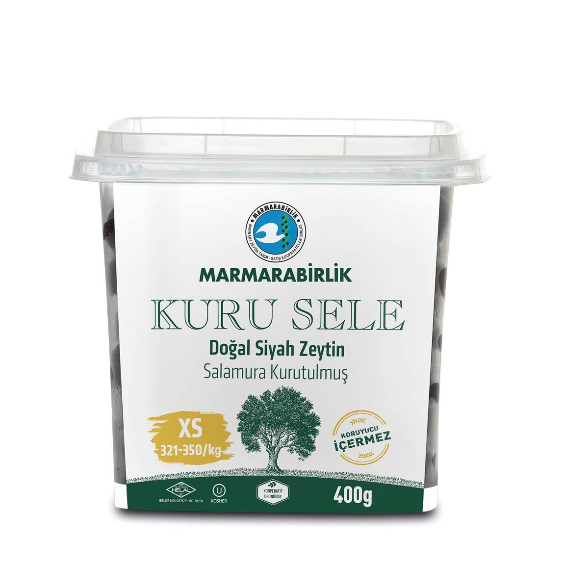 Marmarabirlik Oliven schwarz - Kuru Sele XS 400g