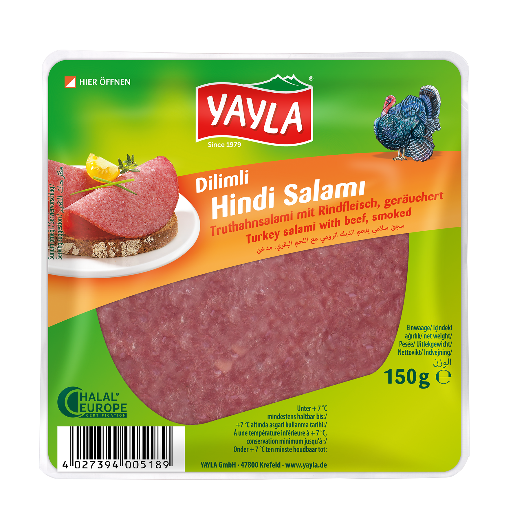 Yayla Truthahnsalami 150g