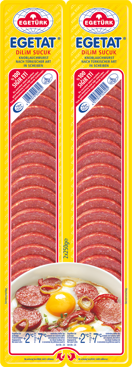 Egetürk Egetat - Knoblauchwurst in Scheiben 200g